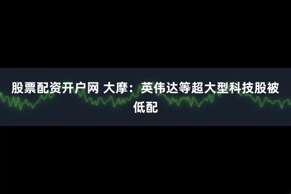 股票配资开户网 大摩：英伟达等超大型科技股被低配